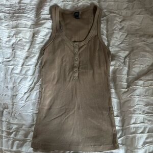 brown wild fable tank ribbed
